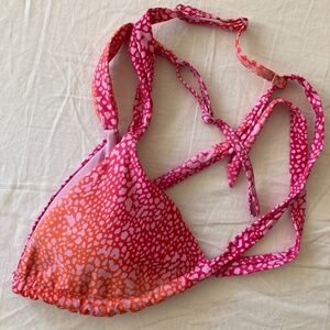 Pink and orange bikini top